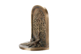Heavy cast iron construction on Craftsman Road Tree of Life bookends offers lasting stability