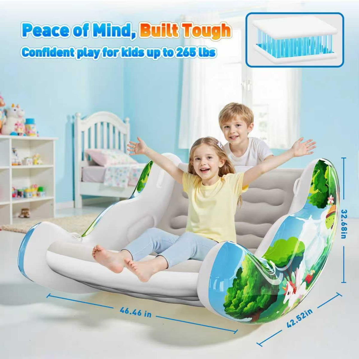 Crakrora Chair demonstrates detachable rechargeable pump for flexible use.