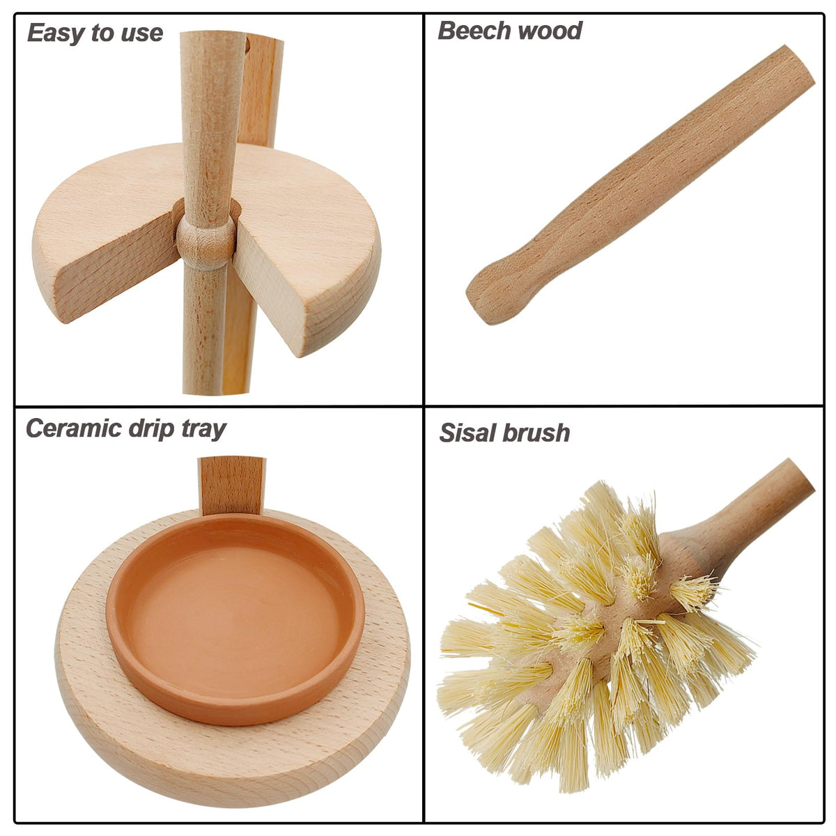 CRAKTH beechwood stand keeps the set sturdy and stylish
