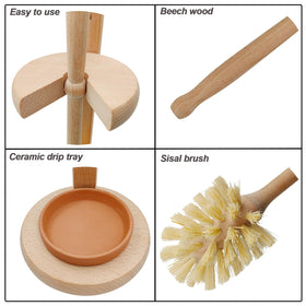 CRAKTH beechwood stand keeps the set sturdy and stylish
