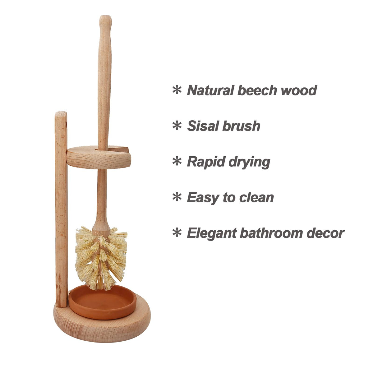 CRAKTH sisal bristles head cleans under the rim with firm scrubbing power