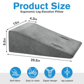 CRAURU leg elevation pillow high density foam for durable support