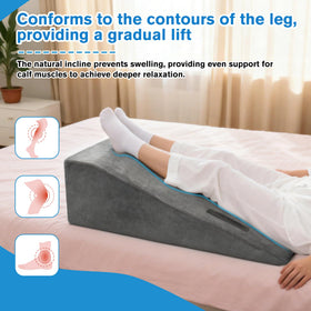 CRAURU leg elevation pillow side handles for easy carrying and repositioning