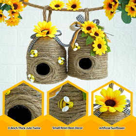 CRCZK Artificial Bees and Sunflowers accent for table or mantel.