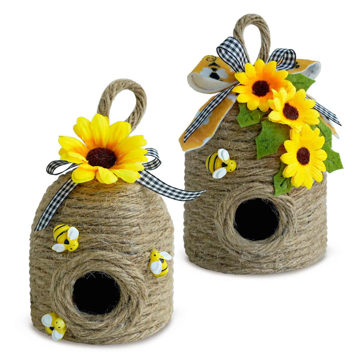 CRCZK Bigger Bee Hive Decor 2-pack adds charming farmhouse style to tiered trays.