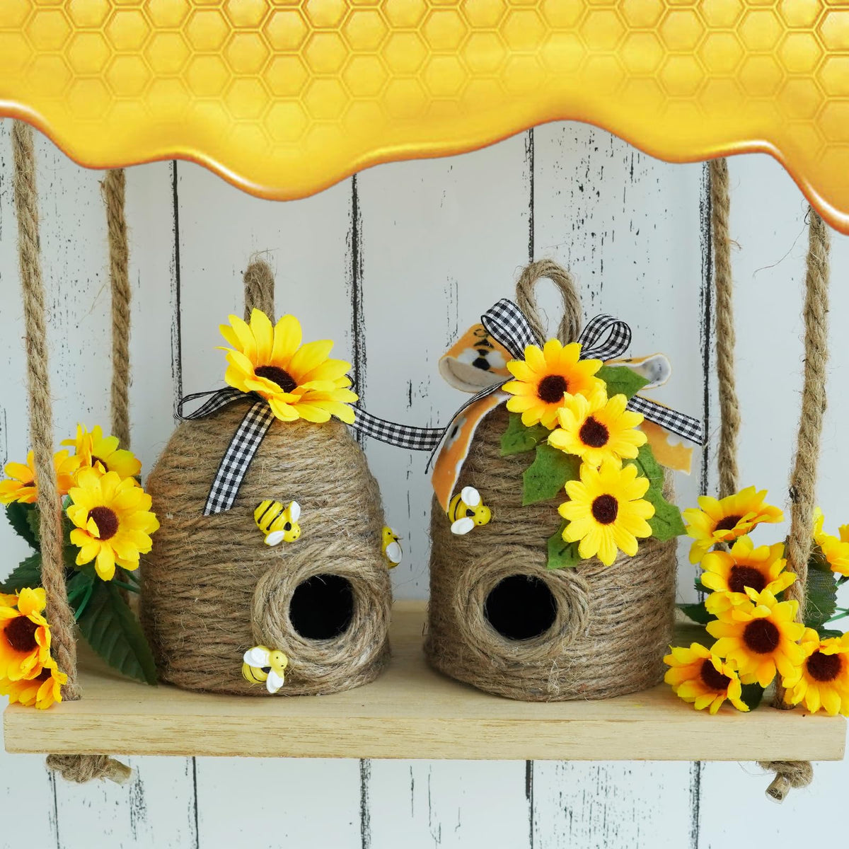CRCZK Rustic Tiered Tray Display perfect spring centerpiece.