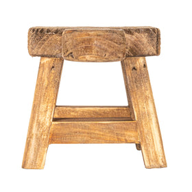 Creative Co-Op decorative wood pedestal nine-and-a-half inches for small items