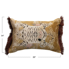 Creative Co-Op fringe trim detail highlights movement and eclectic charm