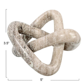 Close-up of Creative Co-Op marble knot beige with unique grain