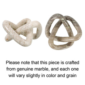 Natural veining and color variation in beige marble knot