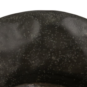 Creative Co-Op pedestal bowl decor on a shelf adds texture