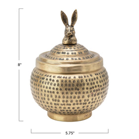 Creative Co-Op hammered brass texture adds warmth and shine.