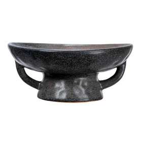 Black glaze variation makes each piece unique for a natural centerpiece.