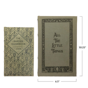 Creative Co-Op The Garden Guidebook box showing neutral tones for versatile decor