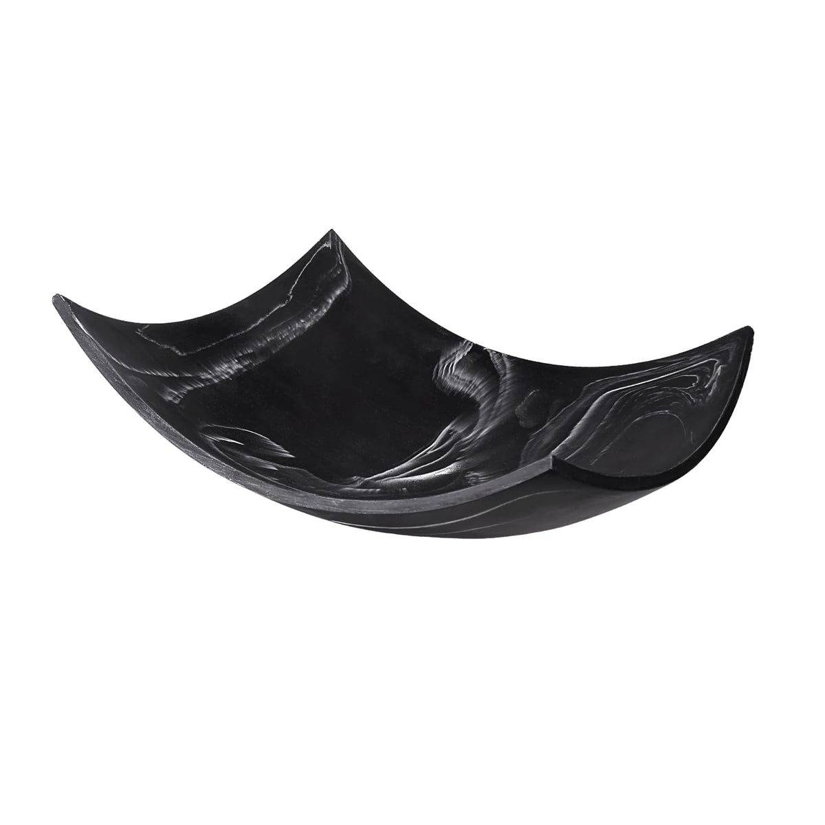 Creative Scents black marble look bowl on a coffee table, ideal for keys and essentials.
