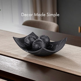 Creative Scents black marble look bowl as a dining centerpiece with modern flair.