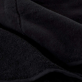 Creative Scents black towels elevate decor in powder rooms and guest baths.