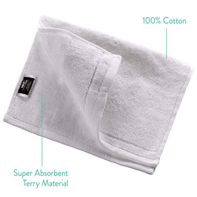 Creative Scents fingertip towel close-up shows plush terry softness for gentle hand drying