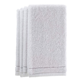 Creative Scents cotton fingertip towels, four white 11x18 inches, soft and highly absorbent for quick hand drying