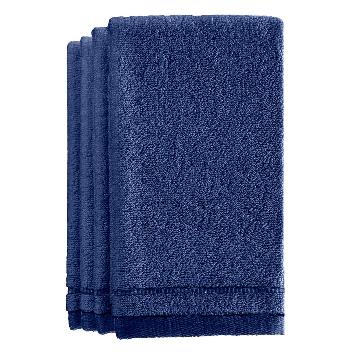 Creative Scents navy blue cotton fingertip towels, 11x18 inches, ideal for quick hand drying.