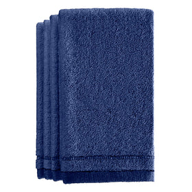 Creative Scents navy blue cotton fingertip towels, 11x18 inches, ideal for quick hand drying.