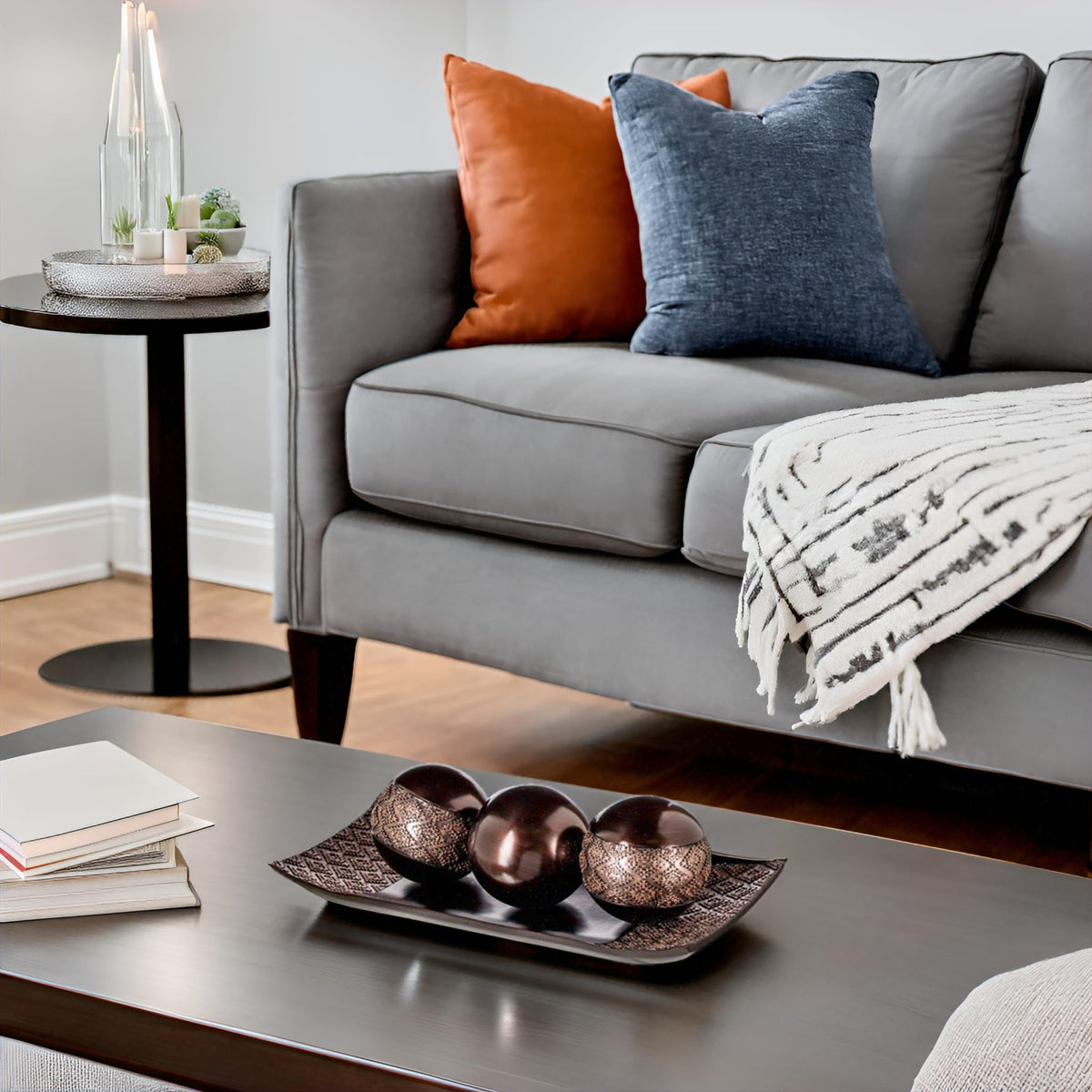 Creative Scents Dublin decorative orbs adding texture and focal interest