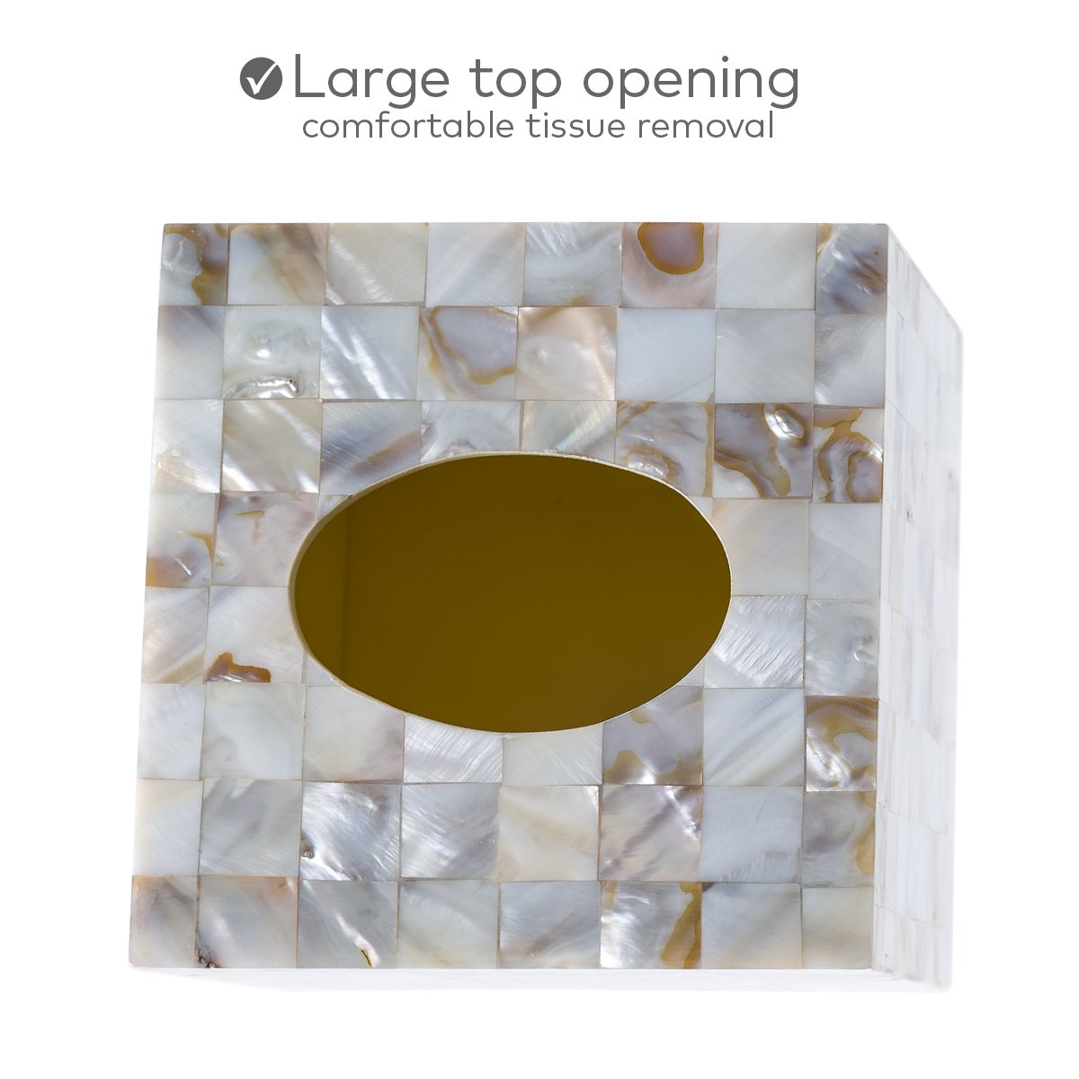 Creative Scents Milano cover's large top opening makes grabbing tissues easy.