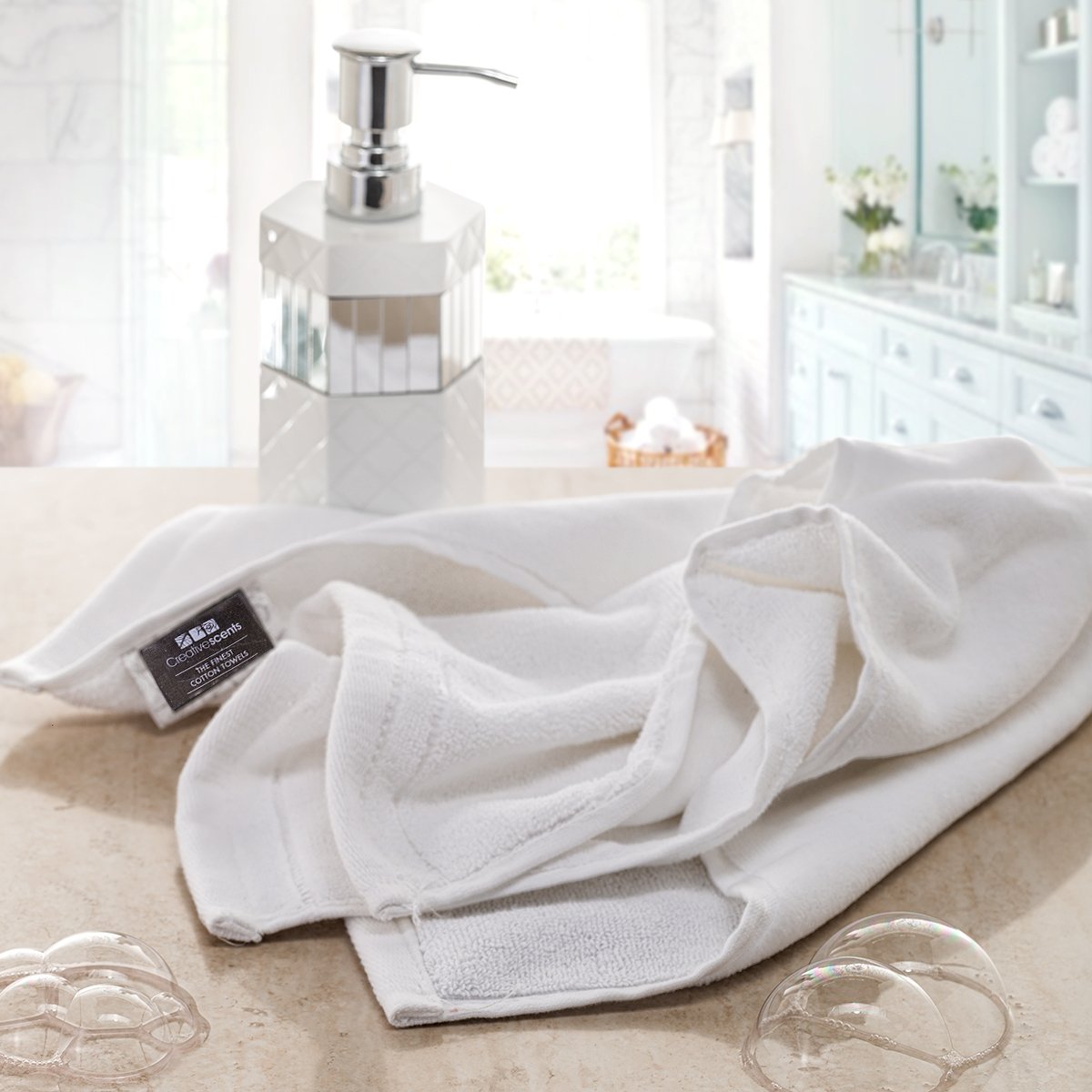 Creative Scents towels paired with cold wash and low heat drying guidance