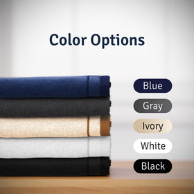 Creative Scents navy fingertip towels presented as a housewarming gift option.
