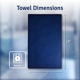 Creative Scents navy fingertips towels with soft terry texture for daily use.