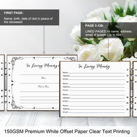 Creawoo wooden table sign on stand guiding guests to share memories.