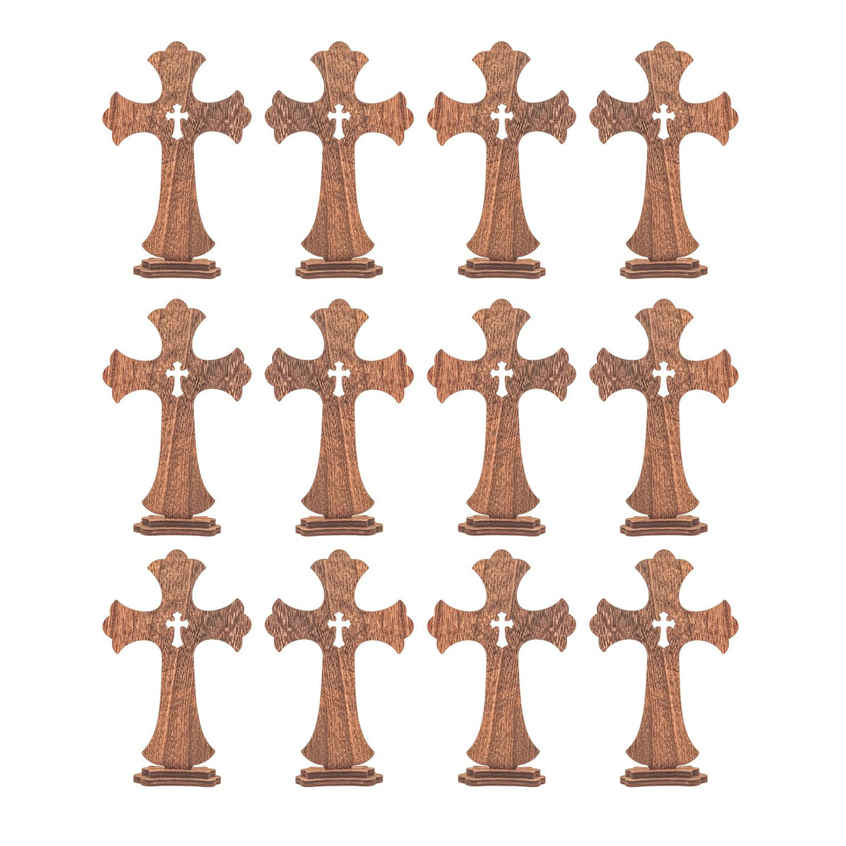 Cregugua home church decor wall cross, warm natural wood accent.