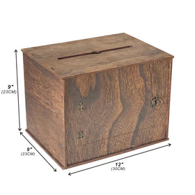 Cregugua torched wood finish box showing natural texture for rustic weddings.