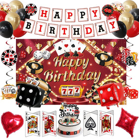 Crenics casino birthday backdrop setting the casino vibe for poker themed party photos