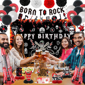 Crenics guitar foil balloon adds a dramatic rock touch to the party