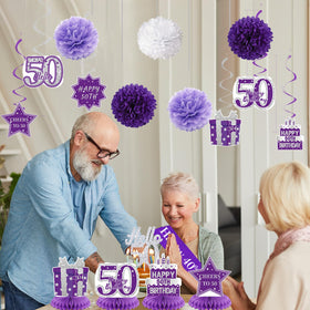 Crenics hanging swirls introduce movement and depth to party decor