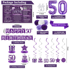 Crenics happy 50th birthday banner brightens venues and sets a festive mood