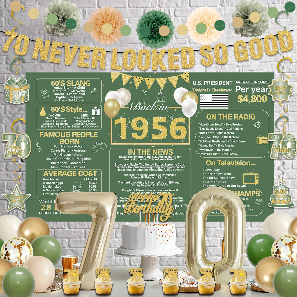 Crenics party decor set offers a cohesive look and easy coordination.