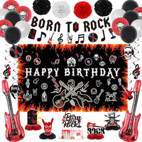 Crenics rock and roll backdrop for bold birthday photos and party setup