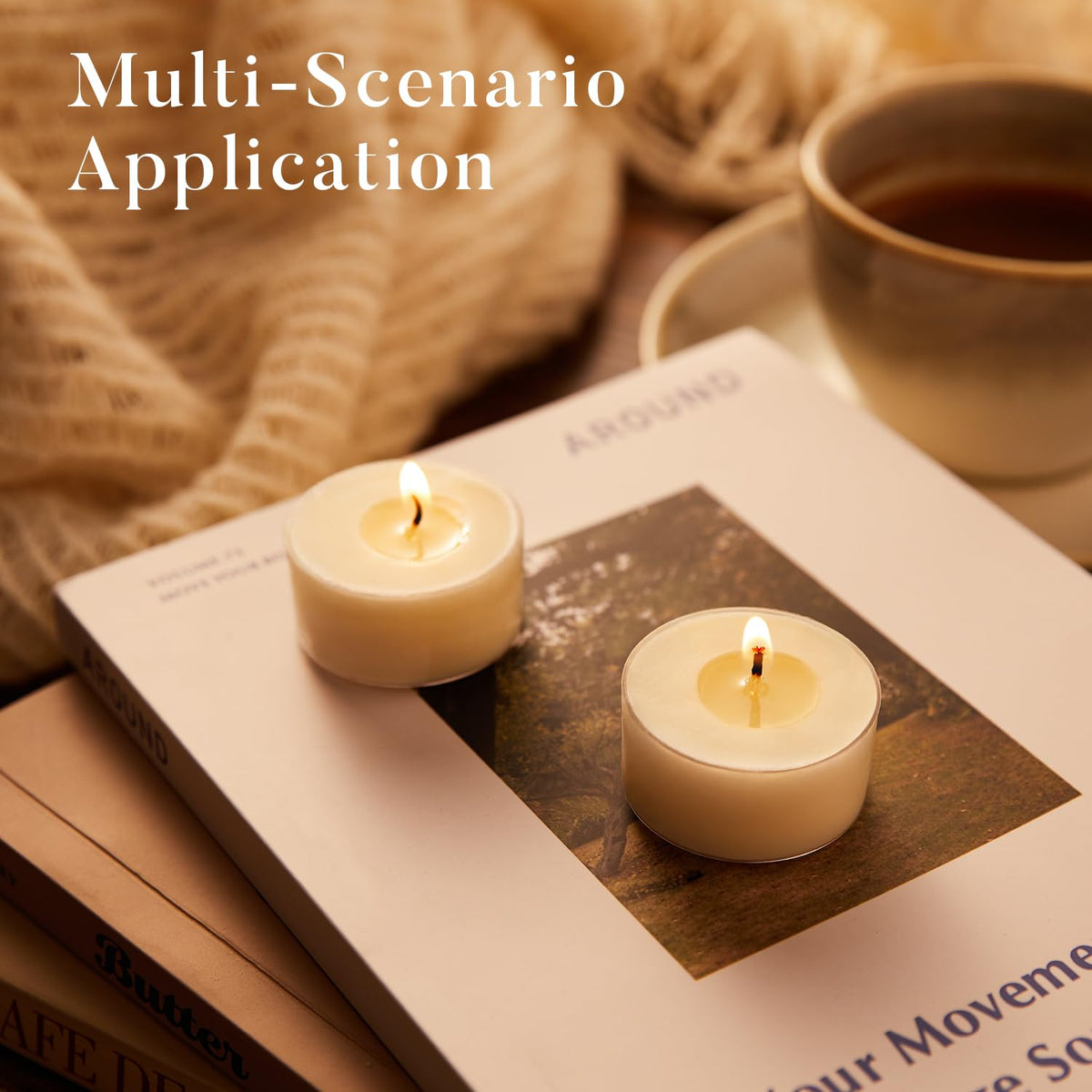 Crenovo ambient décor tea light enhances bath, meditation, and home spaces