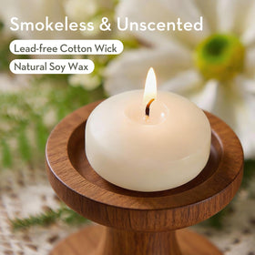 Crenovo unscented wax candle delivers a clean burn with minimal odor.