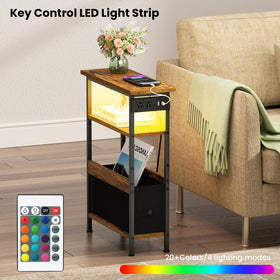Creso hom open shelves holding lamp and books for quick reach.