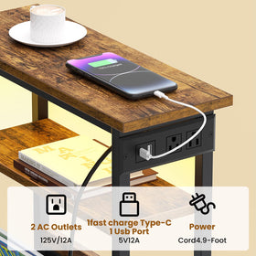 Creso hom sturdy table with open shelves for easy access to essentials.