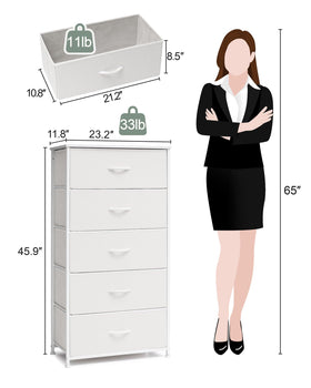 Crestlive fabric-drawer dresser showing removable bins for easy organization.