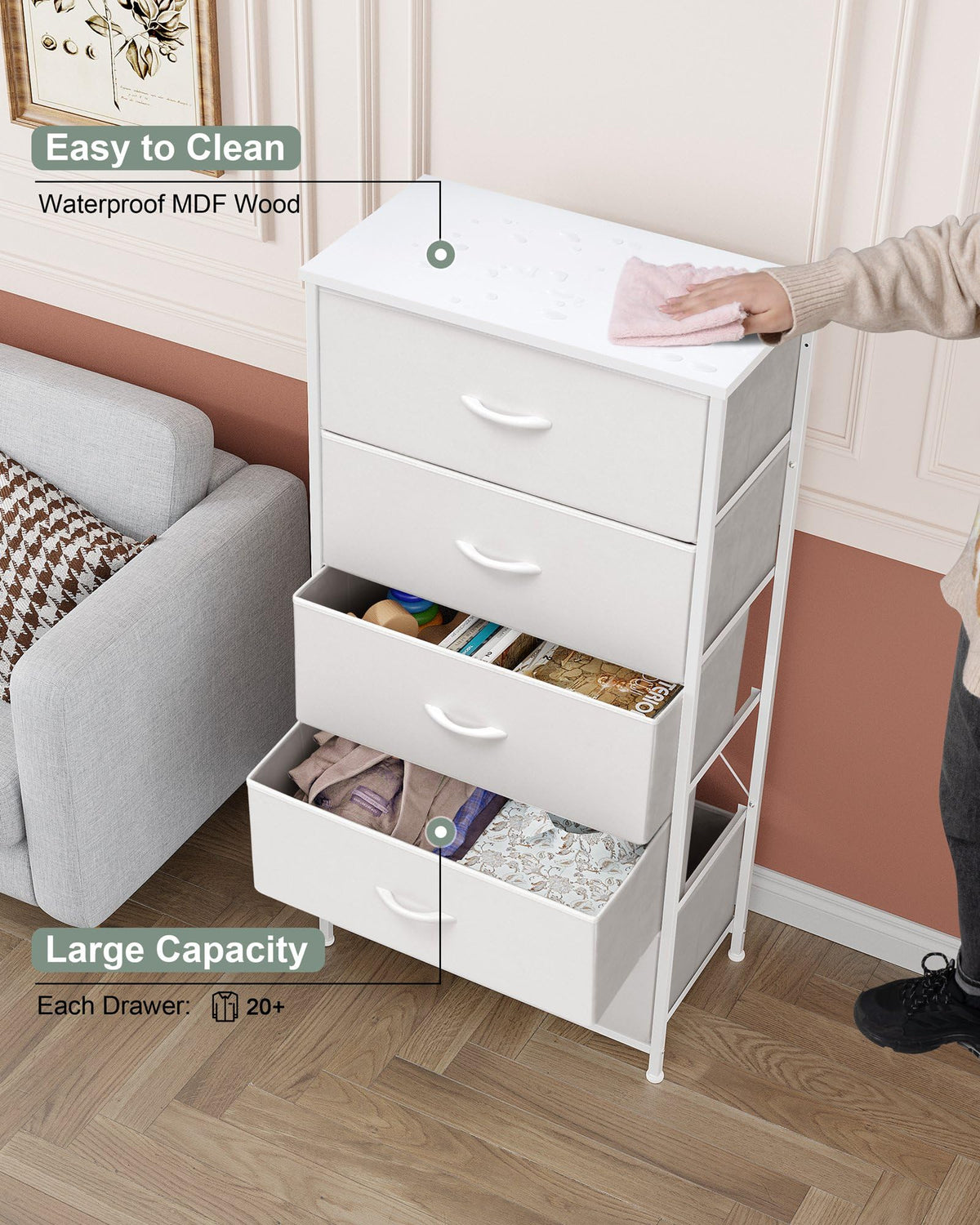 Crestlive adjustable feet protect floors on uneven surfaces.
