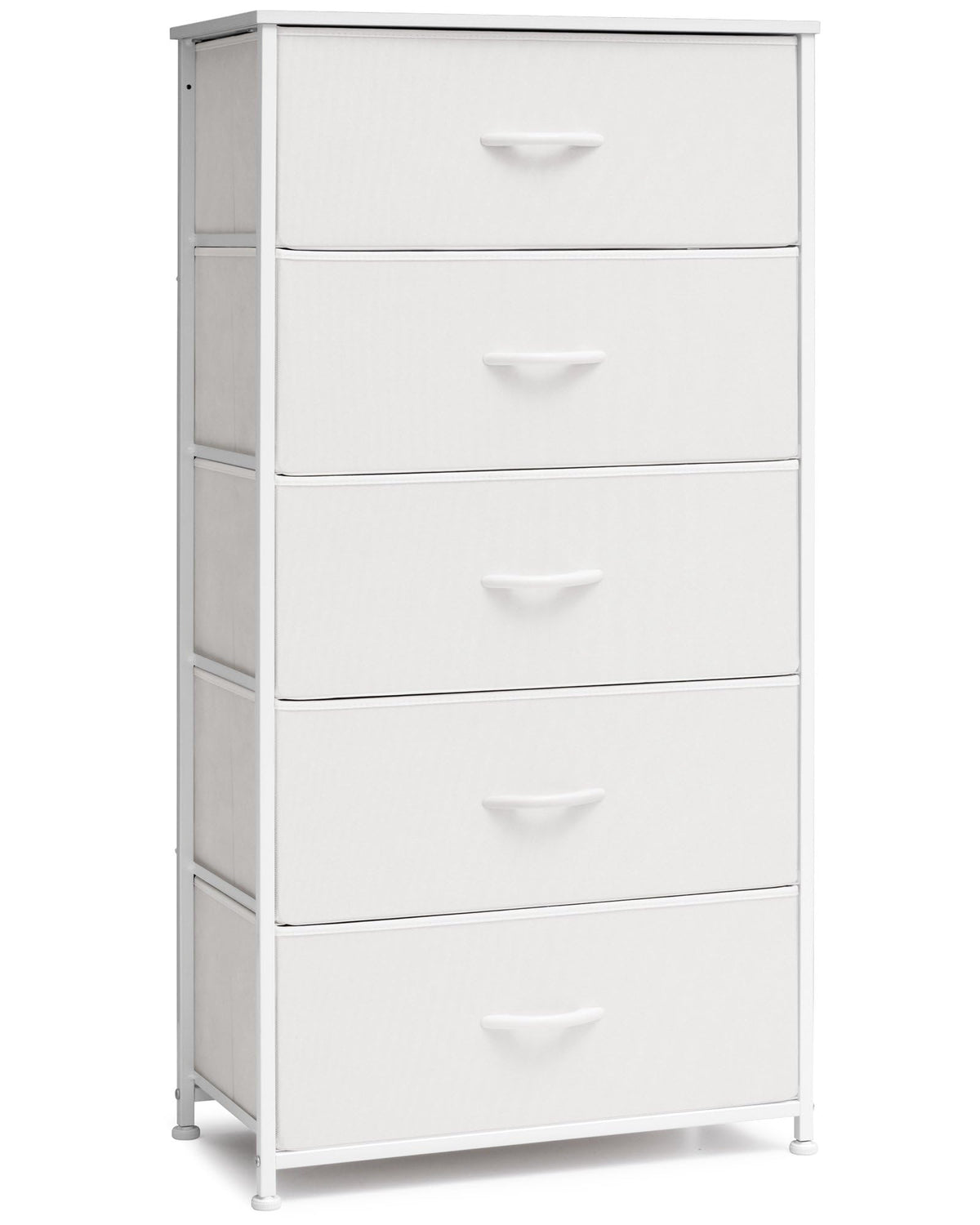 Crestlive tall dresser with wood top offers a sturdy surface for lamps and decor.