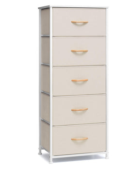 Crestlive vertical dresser tower in a compact bedroom for organized storage