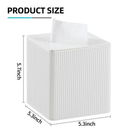 Cretkhp ivory tissue holder complements contemporary decor in home offices or hotels.