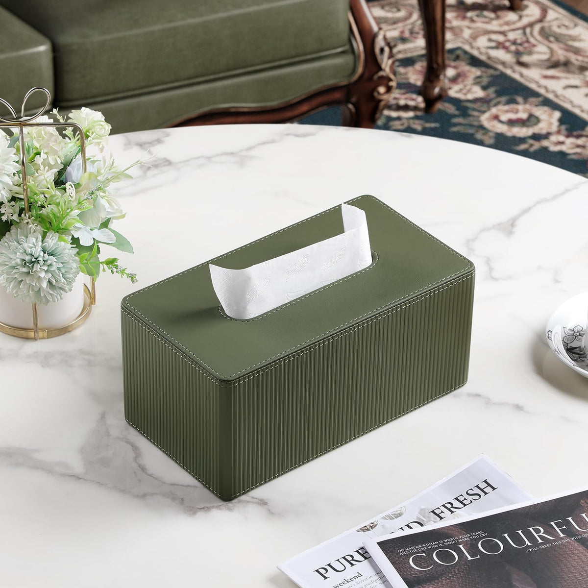Cretkhp durable MDF frame tissue box cover built to last