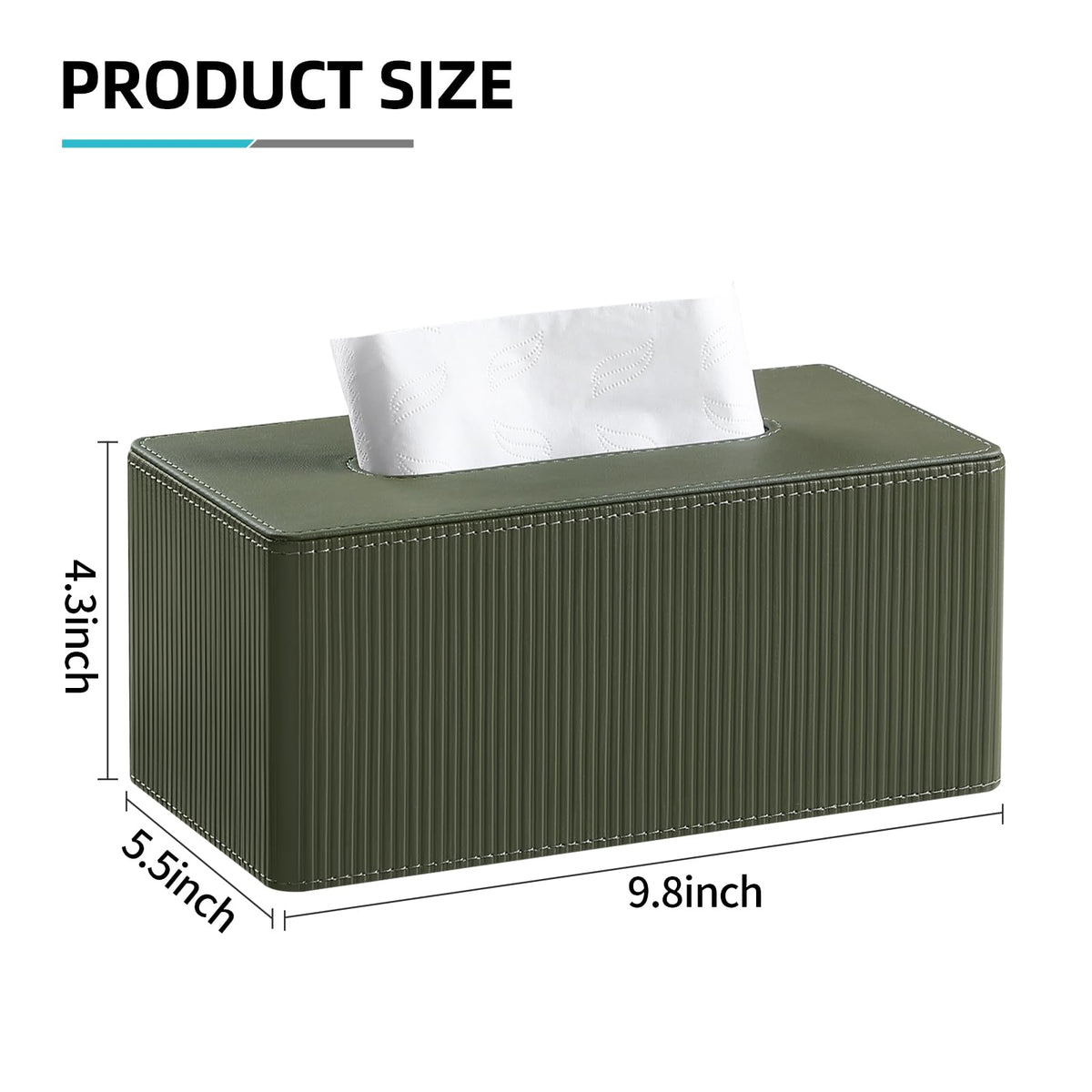Cretkhp modern design tissue box cover ideal for home or office